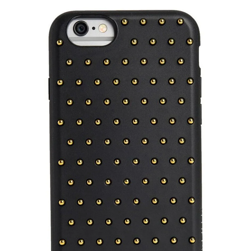 AGENT18 Slim CASE Cover Studs Apple iPhone 6 & 6S NEW NIB Black Gold Studs HPπ - Picture 2 of 12